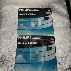 PHILIPS 20W for 12 Volt Capsule Light Bulb for Desk & Cabinet
